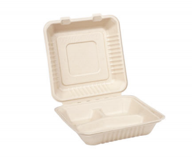 8inch 3-Compartments Clamshell
